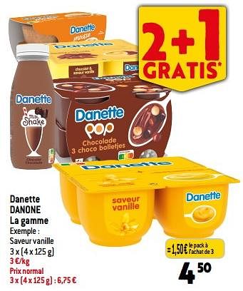 Promotions Danette danone - Danone - Valide de 06/09/2023 à 12/09/2023 chez Match