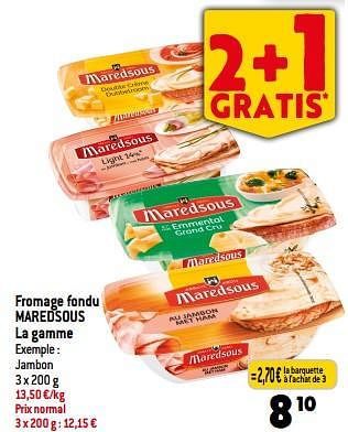 Promotions Fromage fondu maredsous - Maredsous - Valide de 06/09/2023 à 12/09/2023 chez Match