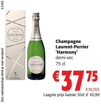 Promoties Champagne laurent-perrier harmony demi-sec - Champagne - Geldig van 06/09/2023 tot 19/09/2023 bij Colruyt