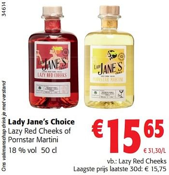 Promoties Lady jane’s choice lazy red cheeks - Lady Jane's - Geldig van 06/09/2023 tot 19/09/2023 bij Colruyt