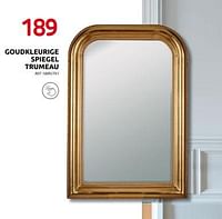 Goudkleurige spiegel trumeau-Huismerk - Brico
