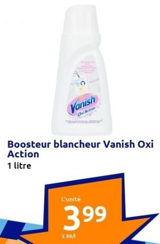 Promotions Boosteur blancheur vanish oxi action - Vanish - Valide de 06/09/2023 à 12/09/2023 chez Action