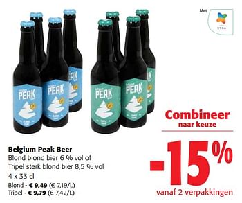 Promoties Belgium peak beer blond blond bier of tripel sterk blond bier - Belgium Peak Beer - Geldig van 06/09/2023 tot 19/09/2023 bij Colruyt