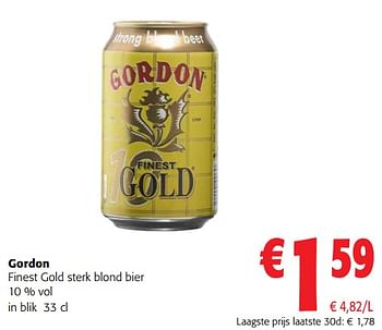 Promoties Gordon finest gold sterk blond bier - Gordon - Geldig van 06/09/2023 tot 19/09/2023 bij Colruyt