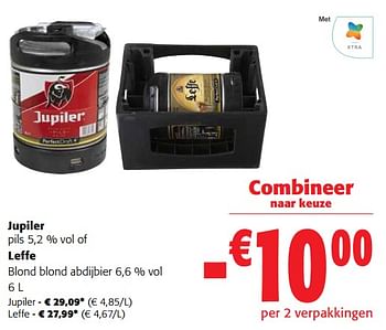 Promoties Jupiler pils of leffe blond blond abdijbier - Huismerk - Colruyt - Geldig van 06/09/2023 tot 19/09/2023 bij Colruyt