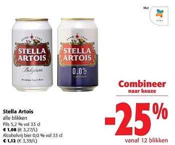 Promoties Stella artois alle blikken - Stella Artois - Geldig van 06/09/2023 tot 19/09/2023 bij Colruyt