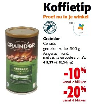 Promoties Graindor cerrado gemalen koffie - Graindor - Geldig van 06/09/2023 tot 19/09/2023 bij Colruyt