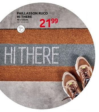 Promotions Paillasson ruco hi there - Produit maison - Brico - Valide de 06/09/2023 à 25/09/2023 chez Brico