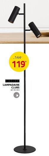 Promotions Lampadaire clubs - Lucide - Valide de 06/09/2023 à 25/09/2023 chez Brico