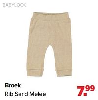Babylook broek rib sand melee-Baby look