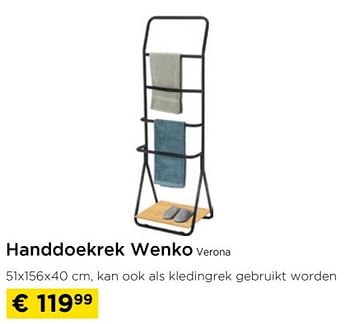 Promoties Handdoekrek wenko verona - Wenko - Geldig van 01/09/2023 tot 27/09/2023 bij Molecule