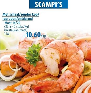 Promoties Scampi’s met schaal-zonder kop- rug open-ontdarmd - Huismerk - Aronde - Geldig van 01/09/2023 tot 30/09/2023 bij Aronde