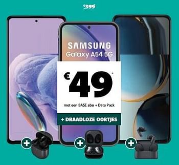 Promoties Samsung galaxy a54 5g - Samsung - Geldig van 07/09/2023 tot 02/10/2023 bij Base