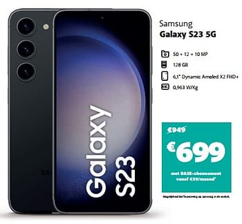 Promoties Samsung galaxy s23 5g - Samsung - Geldig van 07/09/2023 tot 02/10/2023 bij Base