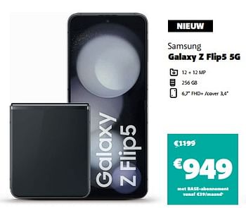 Promoties Samsung galaxy z flip5 5g - Samsung - Geldig van 07/09/2023 tot 02/10/2023 bij Base
