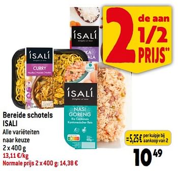 Promoties Bereide schotels isali - Isali - Geldig van 06/09/2023 tot 12/09/2023 bij Louis Delhaize