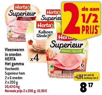 Promoties Vleeswaren in sneden herta - Herta - Geldig van 06/09/2023 tot 12/09/2023 bij Louis Delhaize