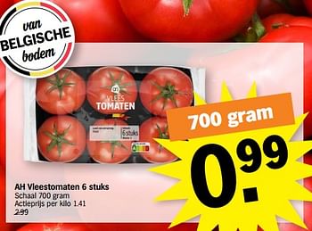 Promoties Ah vleestomaten - Huismerk - Albert Heijn - Geldig van 11/09/2023 tot 17/09/2023 bij Albert Heijn