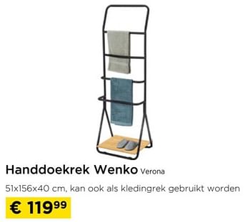 Promotions Handdoekrek wenko verona - Wenko - Valide de 01/09/2023 à 27/09/2023 chez Molecule