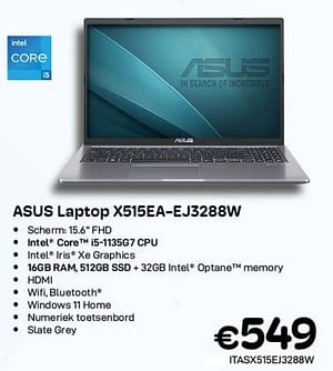 Asus laptop x515ea-ej3288w