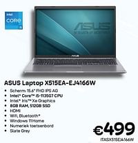 Asus laptop x515ea-ej4166w-Asus