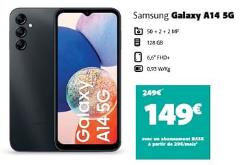 Promoties Samsung galaxy a14 5g - Samsung - Geldig van 07/09/2023 tot 02/10/2023 bij Base