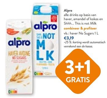 Promoties Alpro drinks op basis van haver no sugars - Alpro - Geldig van 06/09/2023 tot 19/09/2023 bij OKay