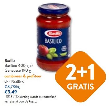 Promoties Barilla basilico - Barilla - Geldig van 06/09/2023 tot 19/09/2023 bij OKay