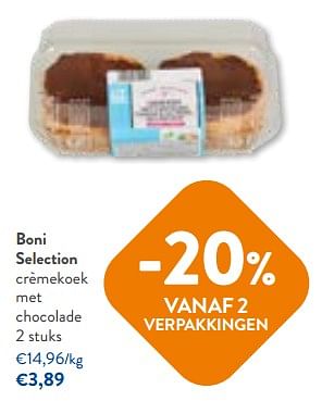 Promoties Boni selection crèmekoek met chocolade - Boni - Geldig van 06/09/2023 tot 19/09/2023 bij OKay