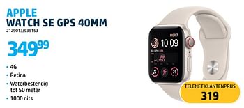 Promoties Apple watch se gps 40mm - Apple - Geldig van 01/09/2023 tot 30/09/2023 bij Auva