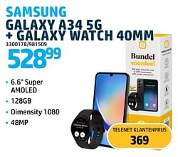 Samsung galaxy a34 5g + galaxy watch 40mm