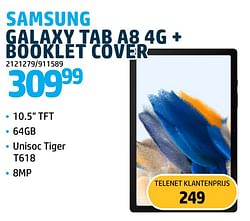 Samsung galaxy tab a8 4g + booklet cover