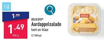 Promoties Aardappelsalade - DELICATO - Geldig van 20/09/2023 tot 01/10/2023 bij Aldi