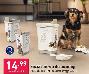 Promoties Bewaardoos voor dierenvoeding - Huismerk - Aldi - Geldig van 23/09/2023 tot 01/10/2023 bij Aldi