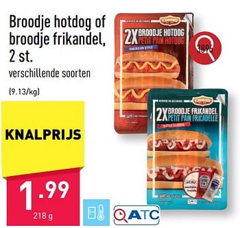 Promoties Broodje hotdog of broodje frikandel - Flemming's - Geldig van 22/09/2023 tot 01/10/2023 bij Aldi