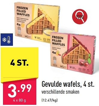 Promoties Gevulde wafels - Huismerk - Aldi - Geldig van 22/09/2023 tot 01/10/2023 bij Aldi