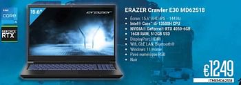Promotions Erazer crawler e40 md62518 - Medion - Valide de 01/09/2023 à 30/09/2023 chez Compudeals