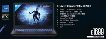 Promotions Erazer defender p40 md62522 - Medion - Valide de 01/09/2023 à 30/09/2023 chez Compudeals