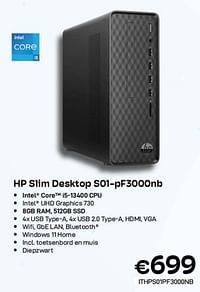 Hp slim desktop s01-pf3000nb-HP