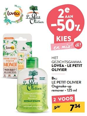 Promoties Le petit olivier oogmake-up remover - Le Petit Olivier - Geldig van 13/09/2023 tot 26/09/2023 bij DI