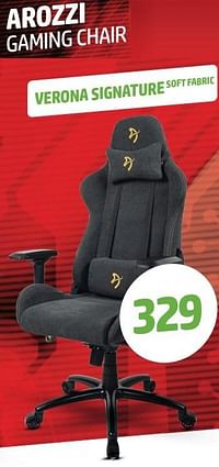 Arozzi gaming chair verona signature soft fabric-Arozzi