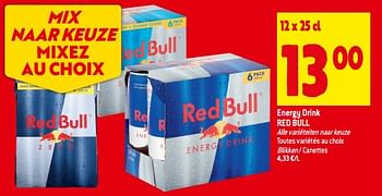 Promoties Energy drink red bull - Red Bull - Geldig van 13/09/2023 tot 19/09/2023 bij Match