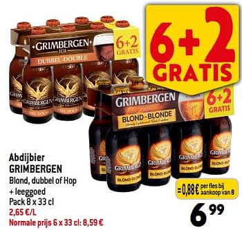 Promoties Abdijbier grimbergen - Grimbergen - Geldig van 13/09/2023 tot 19/09/2023 bij Smatch