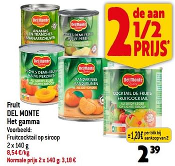 Promoties Fruit del monte - Del Monte - Geldig van 13/09/2023 tot 19/09/2023 bij Smatch