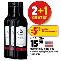 Gallo family vineyards cabernet sauvignon of zinfandel 2020-2021-Rode wijnen
