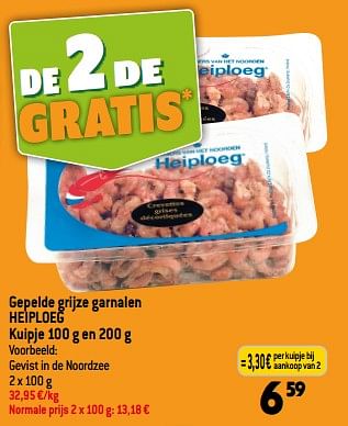 Promotions Gepelde grijze garnalen heiploeg - Heiploeg - Valide de 13/09/2023 à 19/09/2023 chez Smatch