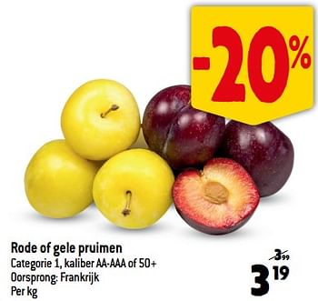 Promoties Rode of gele pruimen - Huismerk - Smatch - Geldig van 13/09/2023 tot 19/09/2023 bij Smatch