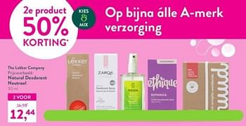 Promoties Natural deodorant neutraal - The Lekker Company - Geldig van 04/09/2023 tot 01/10/2023 bij Holland & Barret