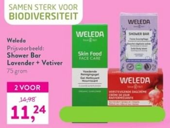 Promoties Shower bar lavender + vetiver - Weleda - Geldig van 04/09/2023 tot 01/10/2023 bij Holland & Barret