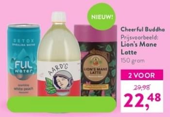 Promoties Lion`s mane latte - Cheerful Buddha  - Geldig van 04/09/2023 tot 01/10/2023 bij Holland & Barret